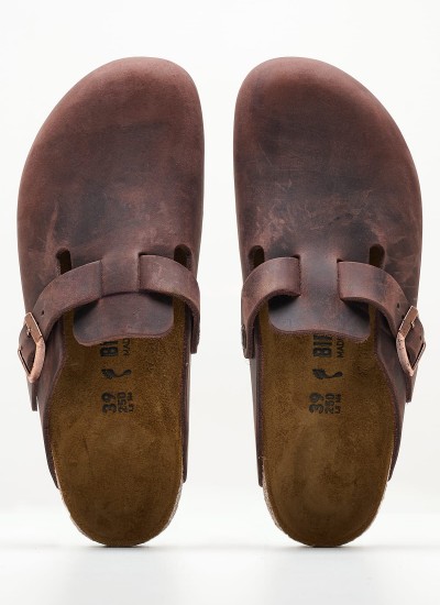 Γυναικεία Flats Gizeh.BS Ανθρακί Δέρμα Birkenstock