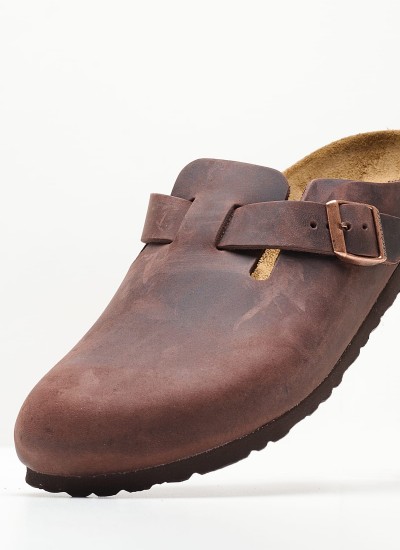 Γυναικεία Flats Gizeh.BS Ανθρακί Δέρμα Birkenstock