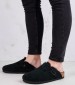 Women Sleepers Boston.Shea Black Buckskin Birkenstock