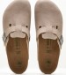 Men Home Slippers Boston.Syn Taupe ECOsuede Birkenstock