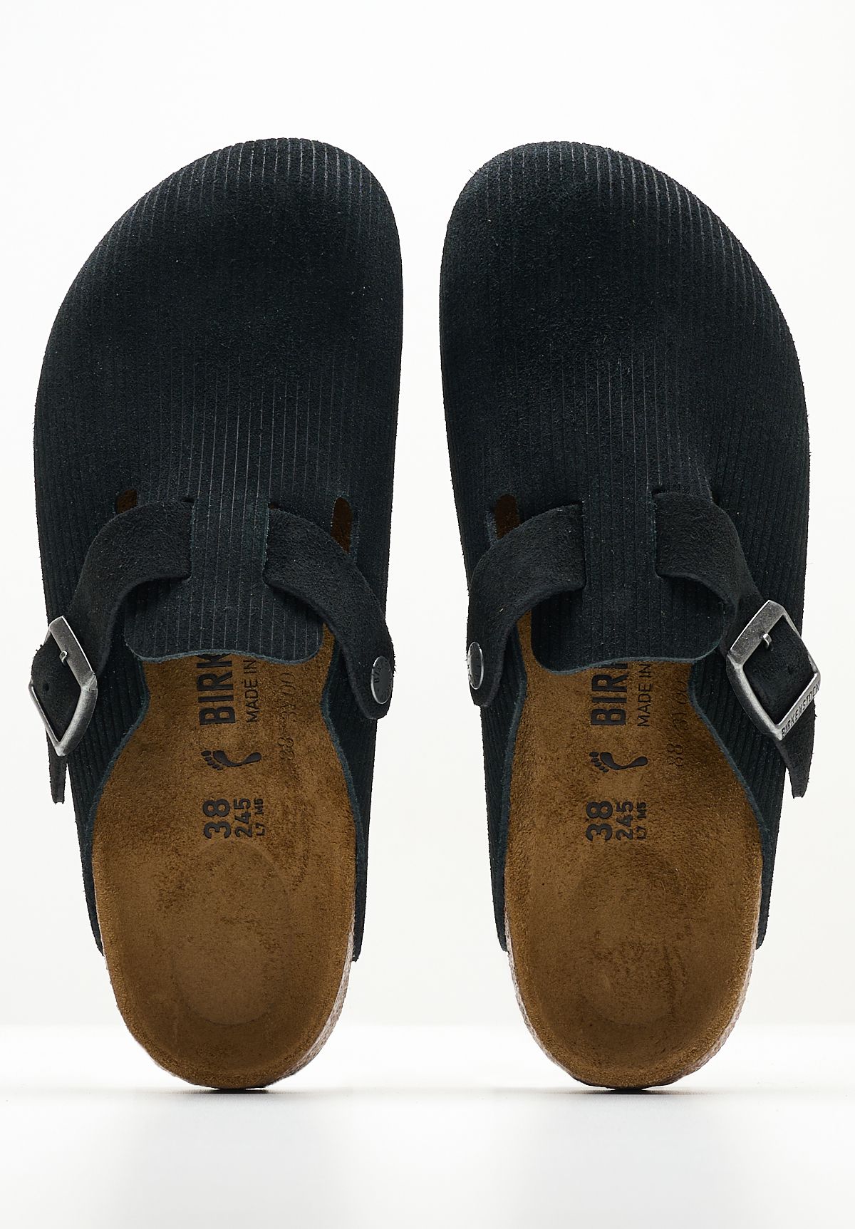 Women Mules from the Birkenstock brand Cord.Boston Black