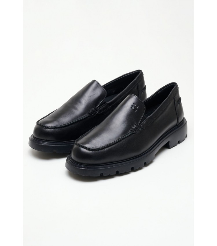 Men Moccasins 11705 Black Leather 24HRS