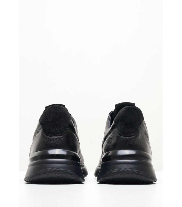 Ανδρικά Παπούτσια Casual 11725 Μαύρο Δέρμα 24HRS