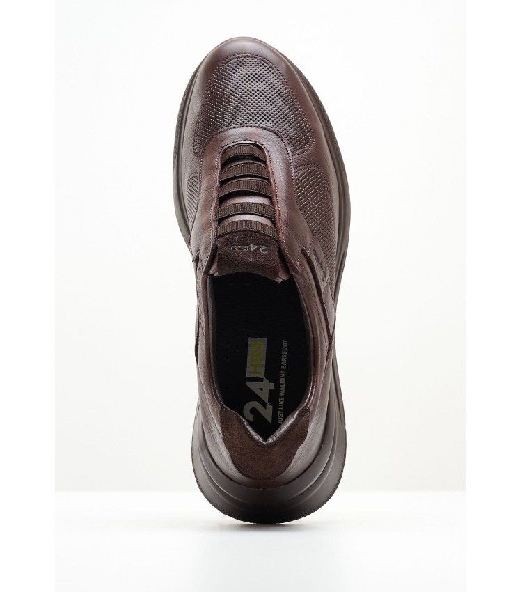 Men Casual Shoes 11725 Brown Leather 24HRS