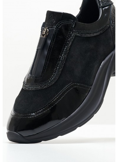 Women Casual Shoes 25892 Black Buckskin 24HRS