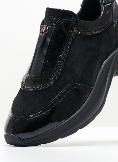 Γυναικεία Παπούτσια Casual Black.Laceup Μαύρο Ύφασμα Tommy Hilfiger