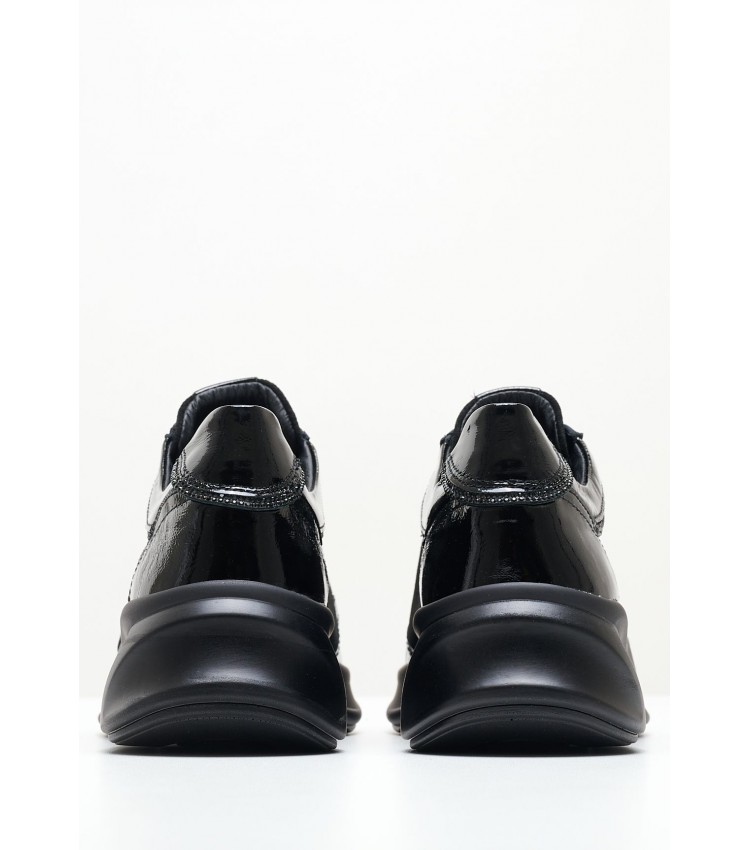 Γυναικεία Παπούτσια Casual 25892 Μαύρο Δέρμα Καστόρι 24HRS
