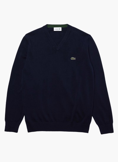 Ανδρικά Παντελόνια HH2661 Σκούρο Μπλε Βαμβάκι Lacoste