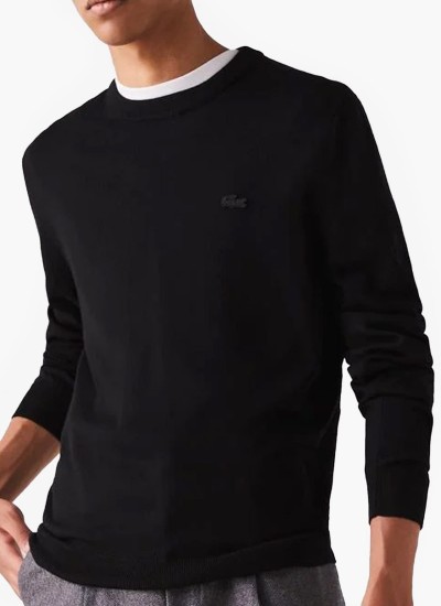 Men T-Shirts AH1969 Black Lacoste