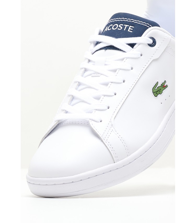 Ανδρικά Παπούτσια Casual Carnaby.2231 Άσπρο Δέρμα Lacoste