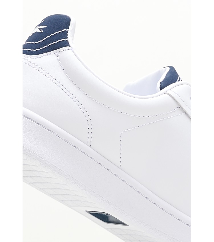 Ανδρικά Παπούτσια Casual Carnaby.2231 Άσπρο Δέρμα Lacoste