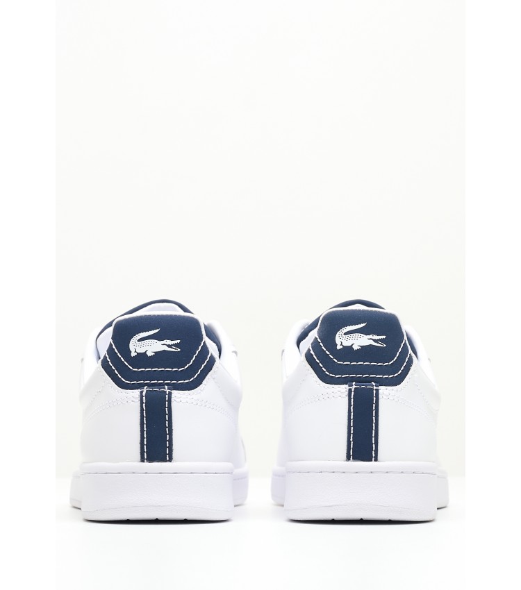 Ανδρικά Παπούτσια Casual Carnaby.2231 Άσπρο Δέρμα Lacoste