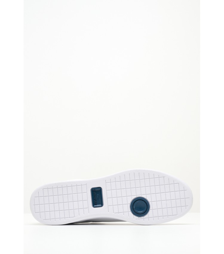 Ανδρικά Παπούτσια Casual Carnaby.2231 Άσπρο Δέρμα Lacoste