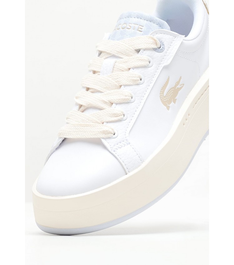 Women Casual Shoes Crnb.Plat White Leather Lacoste