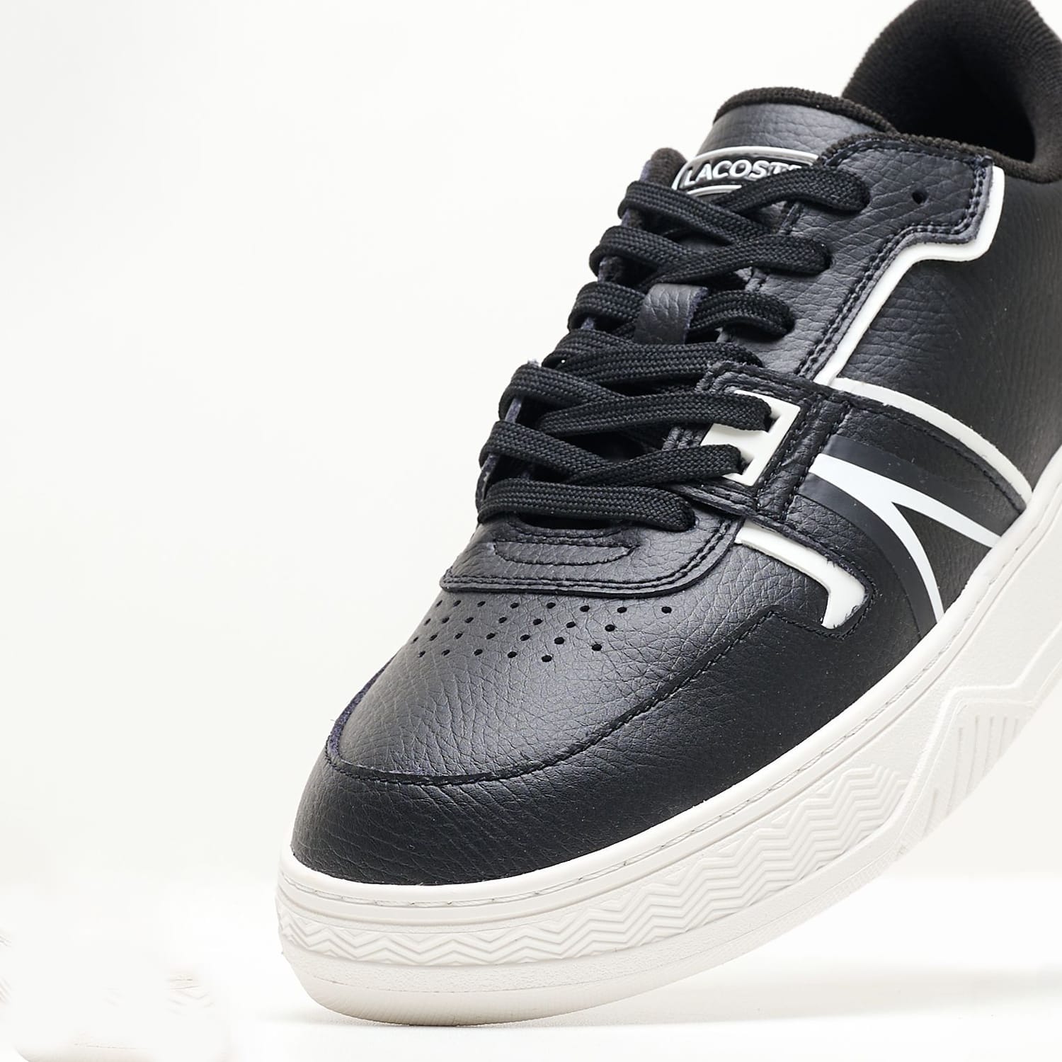Ανδρικά Παπούτσια Casual L001.7Sma Μαύρο Δέρμα Lacoste
