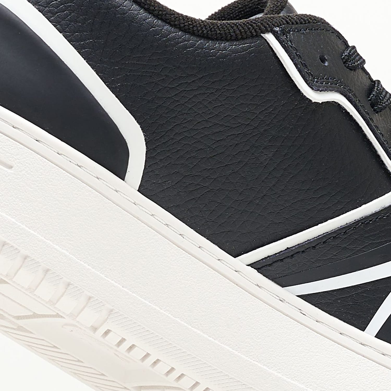 Ανδρικά Παπούτσια Casual L001.7Sma Μαύρο Δέρμα Lacoste Ανδρικά Παπούτσια Casual L001.7Sma Μαύρο Δέρμα Lacoste