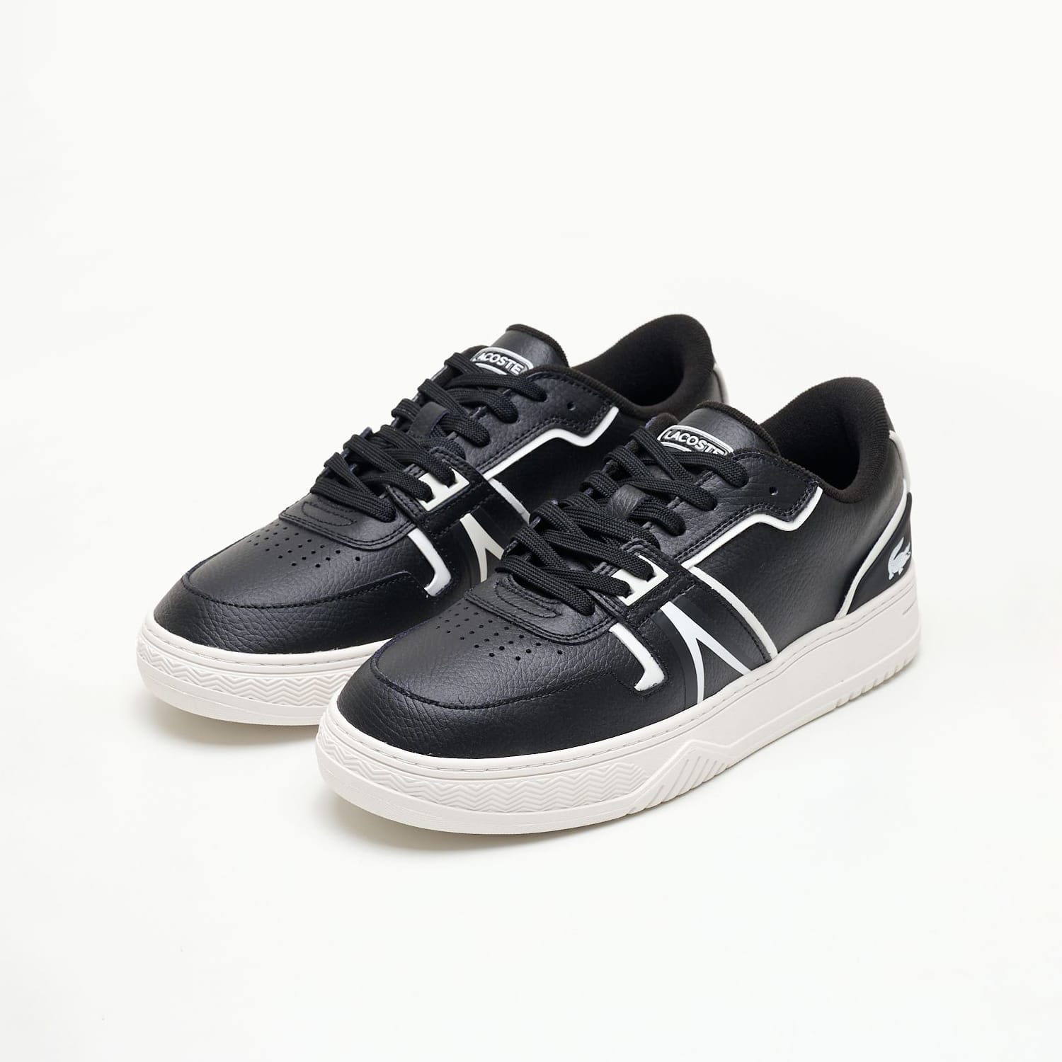 Ανδρικά Παπούτσια Casual L001.7Sma Μαύρο Δέρμα Lacoste Ανδρικά Παπούτσια Casual L001.7Sma Μαύρο Δέρμα Lacoste