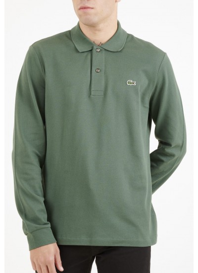 Men T-Shirts L1312.Gr Green Cotton Lacoste