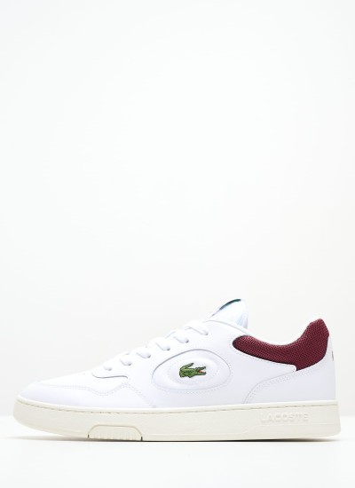 Men Casual Shoes Lineset.2231 White Leather Lacoste