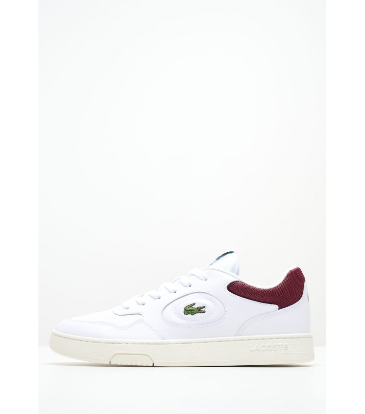 Men Casual Shoes Lineset.2231 White Leather Lacoste