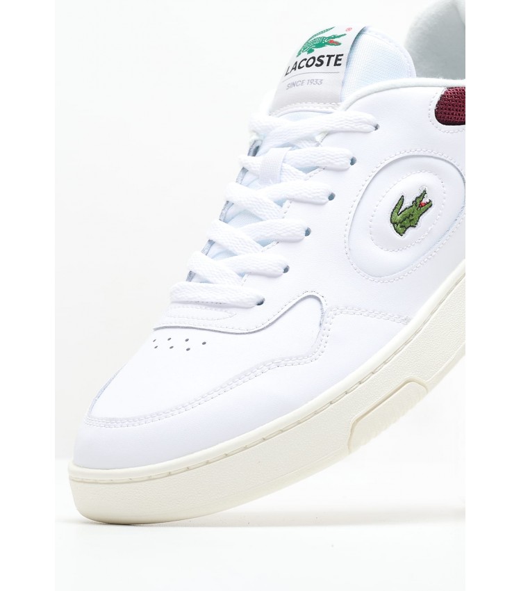 Men Casual Shoes Lineset.2231 White Leather Lacoste