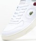 Men Casual Shoes Lineset.2231 White Leather Lacoste