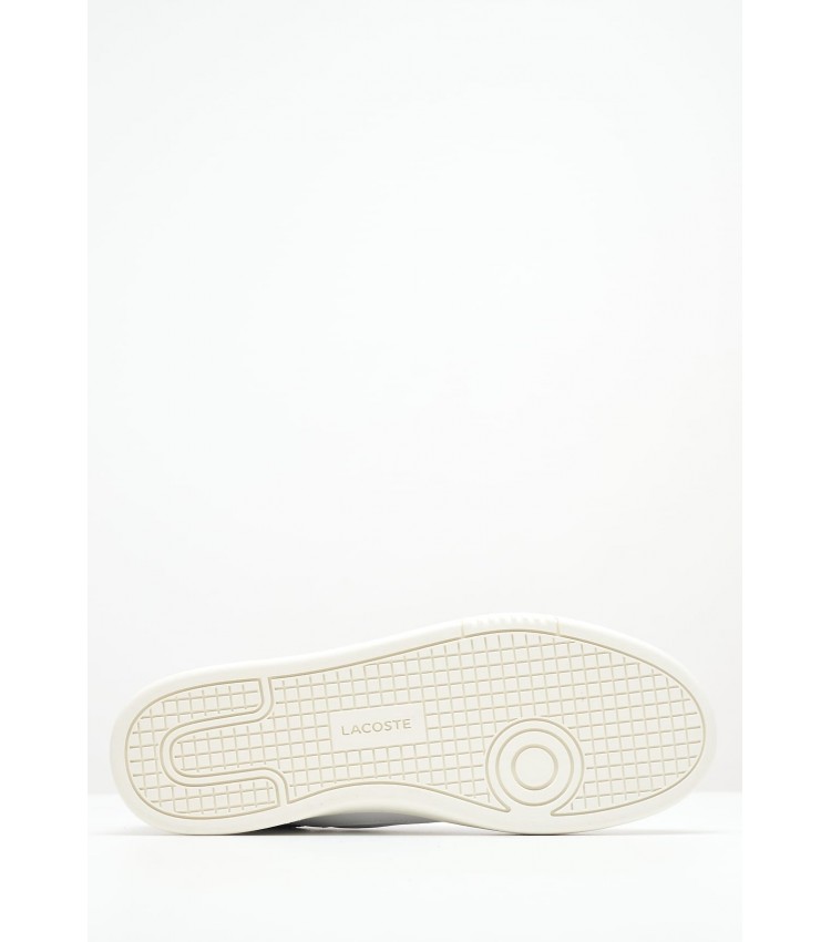 Ανδρικά Παπούτσια Casual Lineset.2231 Άσπρο Δέρμα Lacoste