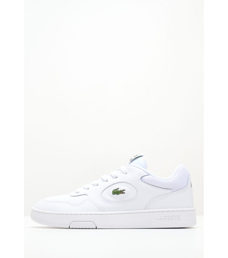 Women Casual Shoes Lineset1 White Leather Lacoste