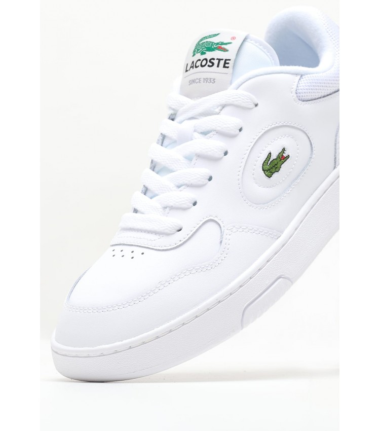 Women Casual Shoes Lineset1 White Leather Lacoste