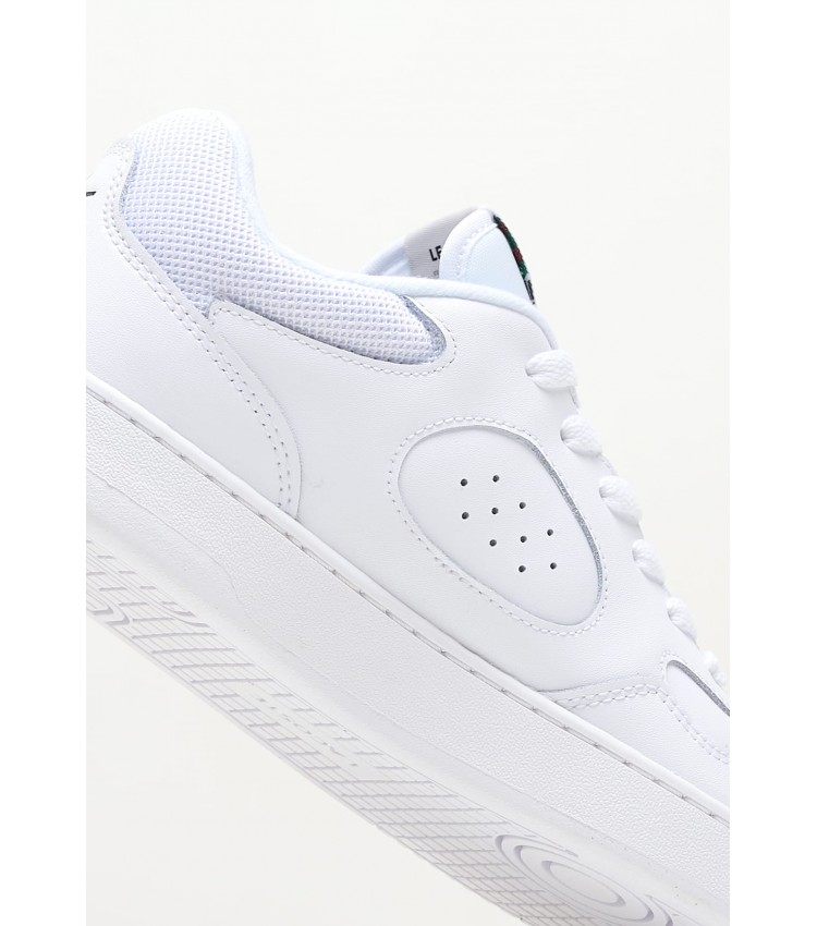 Women Casual Shoes Lineset1 White Leather Lacoste