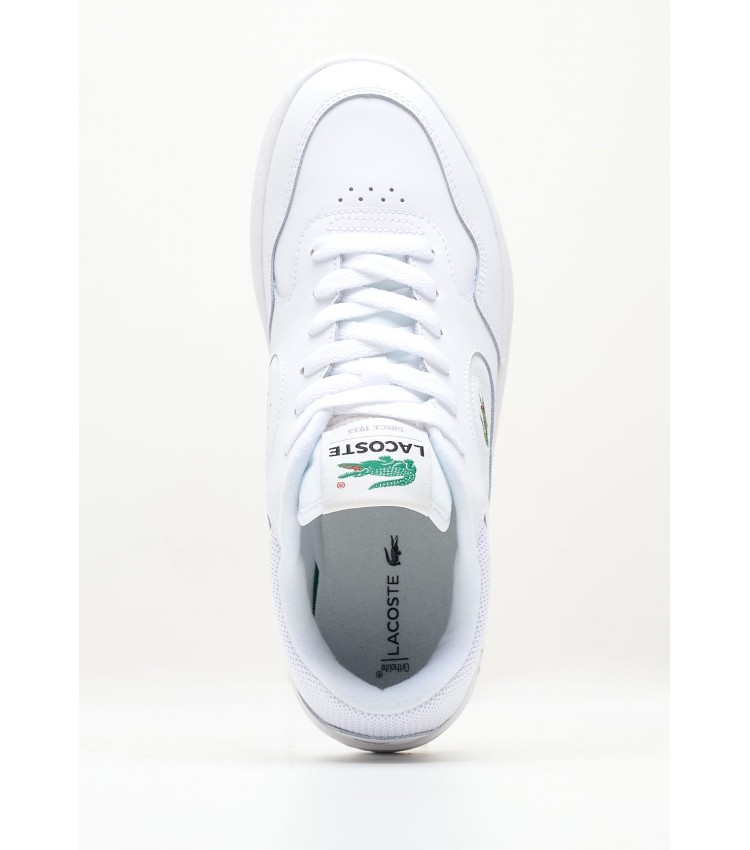 Γυναικεία Παπούτσια Casual Lineset1 Άσπρο Δέρμα Lacoste