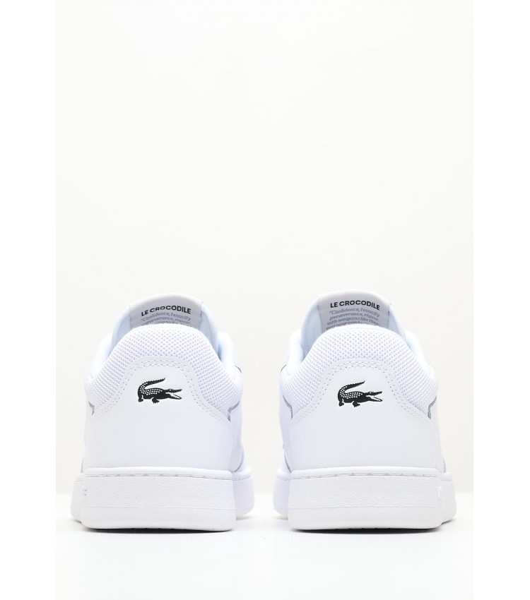 Women Casual Shoes Lineset1 White Leather Lacoste