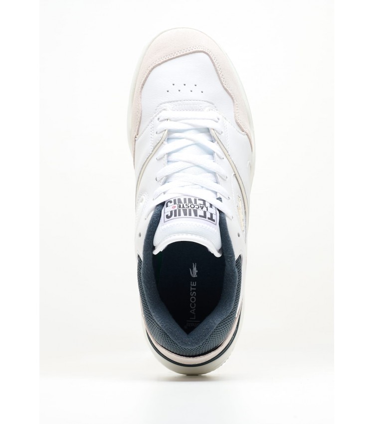 Ανδρικά Παπούτσια Casual Lineshot3 Άσπρο Δέρμα Lacoste