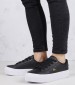 Women Casual Shoes Ziane.Platform Black Leather Lacoste