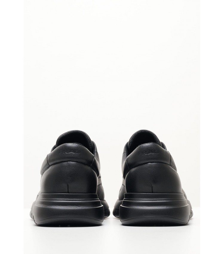 Ανδρικά Παπούτσια Casual 09L3 Μαύρο Δέρμα Frau