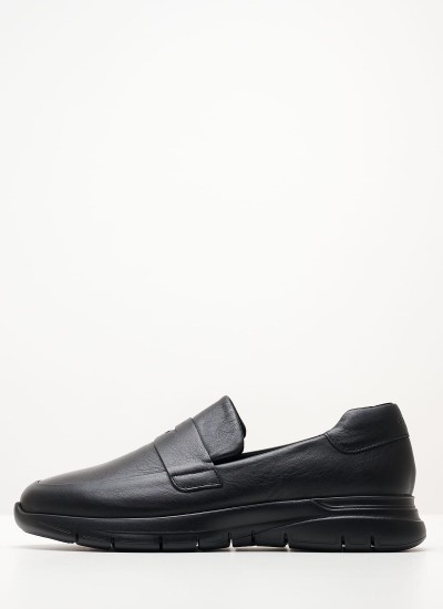 Men Moccasins S6890.EPS Black Leather Boss shoes