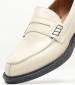 Women Moccasins 95Q0 Beige Leather Frau