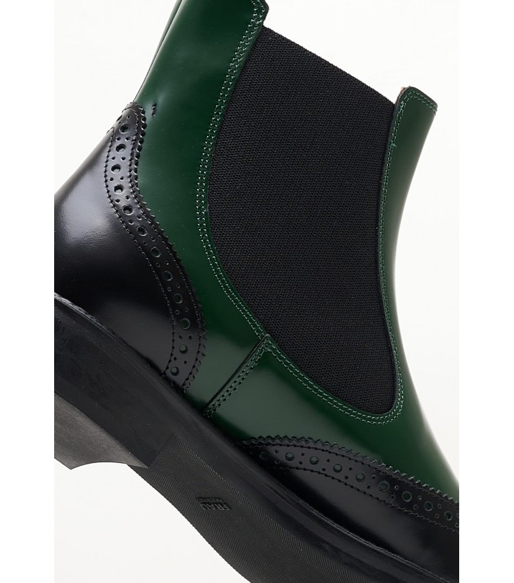 Women Boots 95Q7 Green Leather Frau