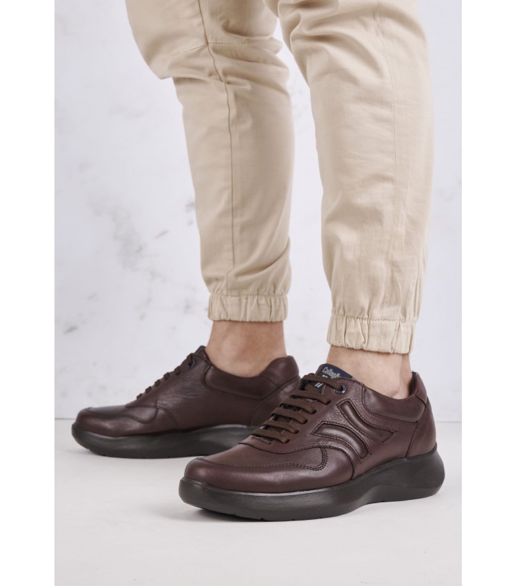 Men Casual Shoes 16605 Brown Leather Callaghan