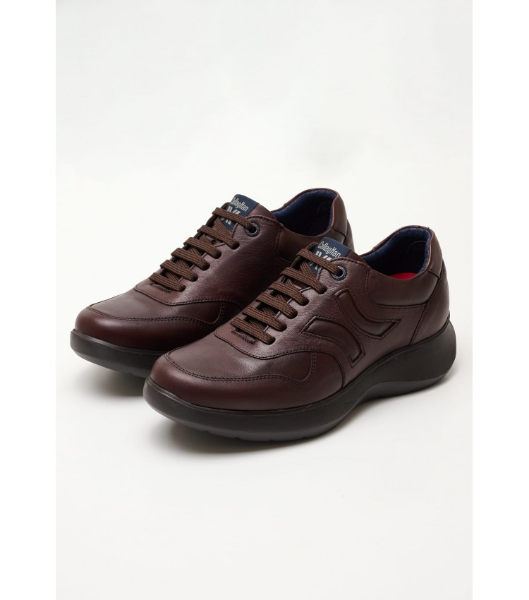 Men Casual Shoes 16605 Brown Leather Callaghan