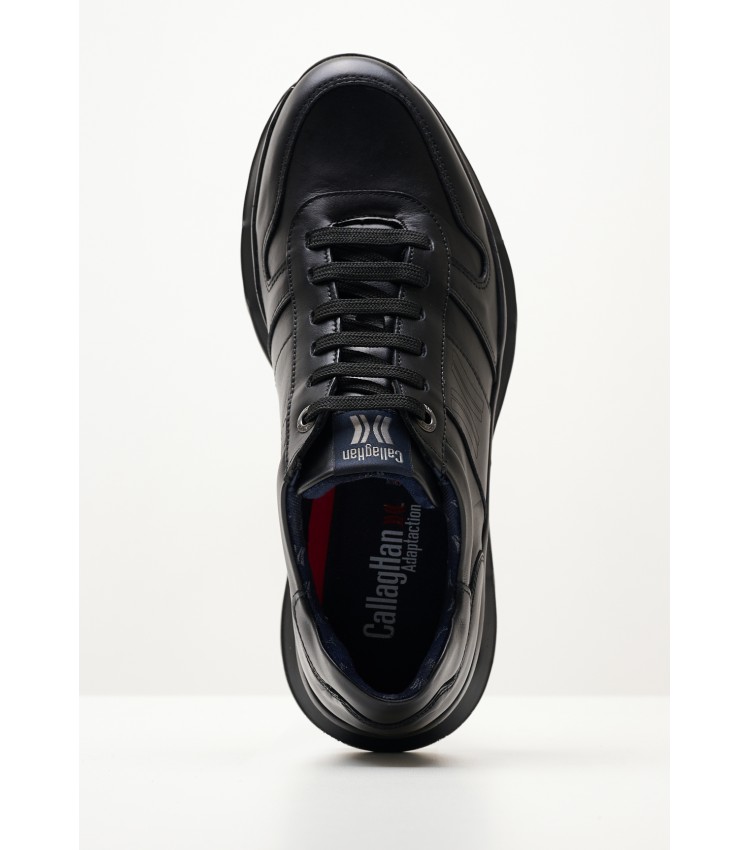 Men Casual Shoes 17824 Black Leather Callaghan