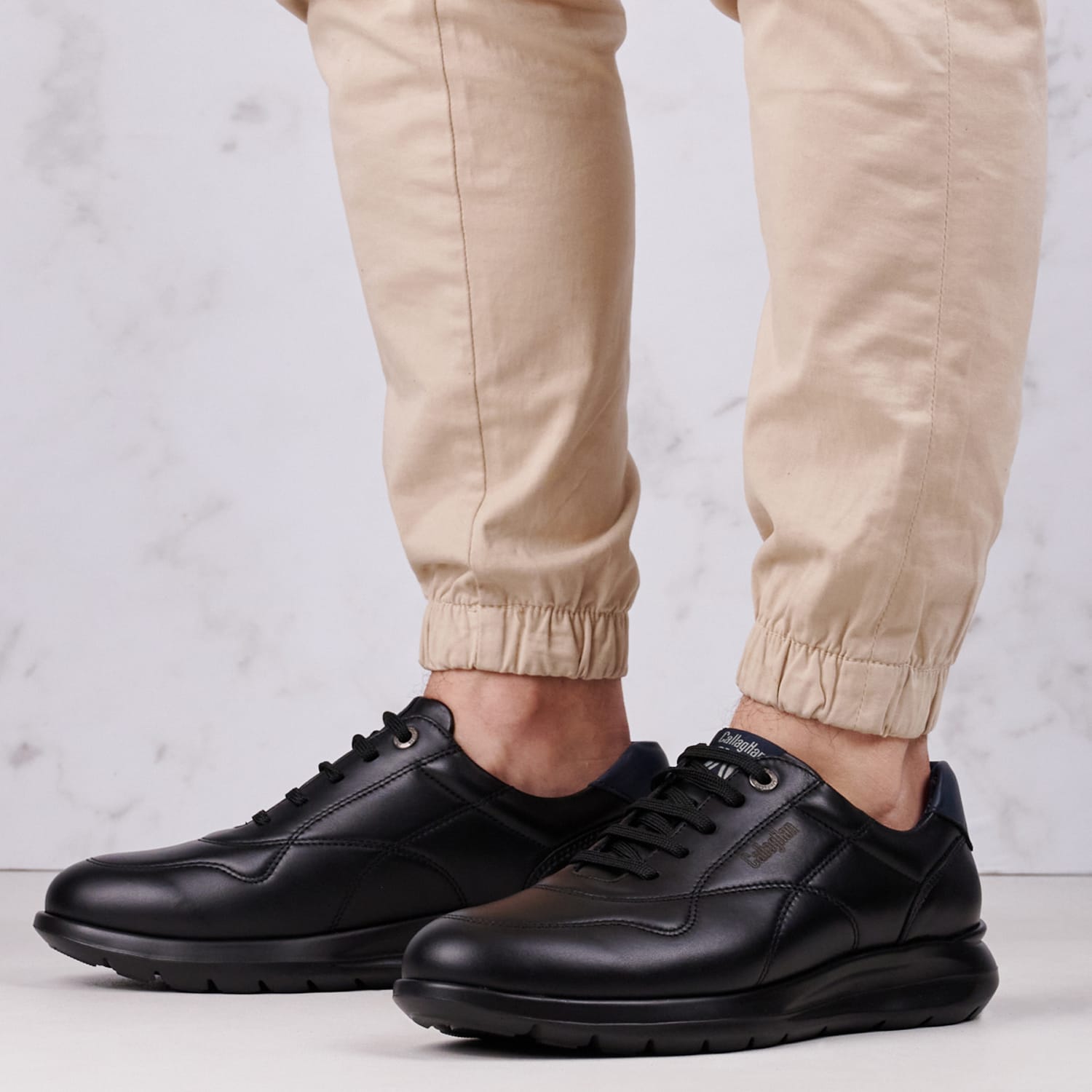 Ανδρικά Παπούτσια Casual 42612 Μαύρο Δέρμα Callaghan Casual - Sneakers Callaghan 42612-Black