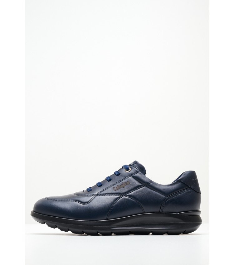 Men Casual Shoes 42612 Blue Leather Callaghan