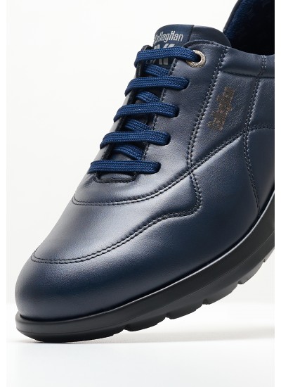 Men Casual Shoes 42612 Blue Leather Callaghan