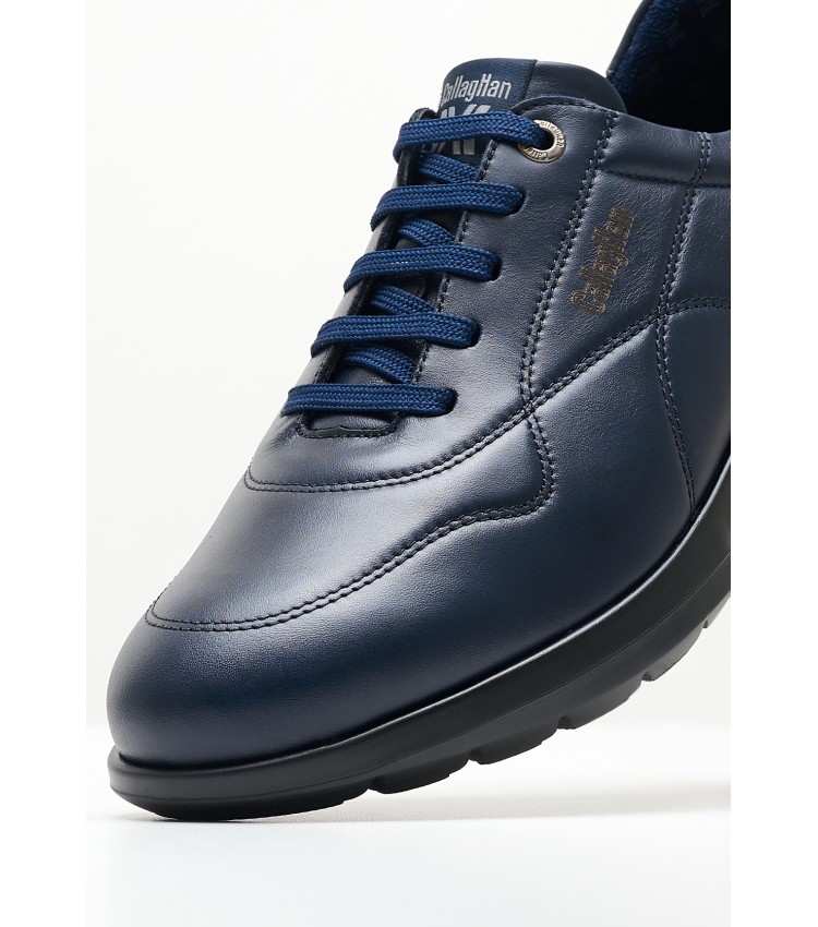 Men Casual Shoes 42612 Blue Leather Callaghan