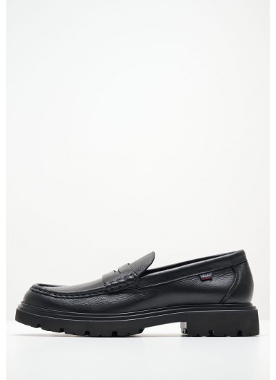 Men Moccasins 48113 Black Leather Callaghan