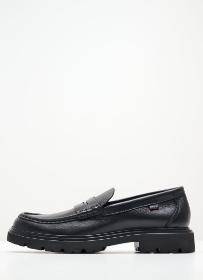 Men Moccasins 48113 Black Leather Callaghan