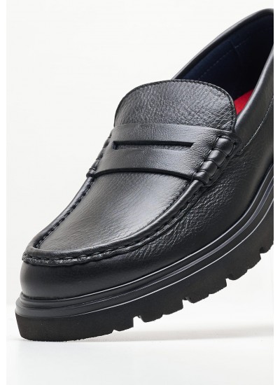 Men Moccasins 48113 Black Leather Callaghan