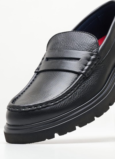 Men Moccasins 48113 Black Leather Callaghan