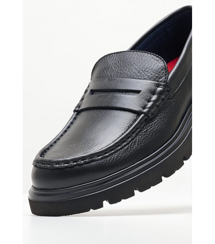 Men Moccasins 48113 Black Leather Callaghan